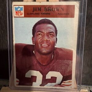 Jim Brown Cleveland Browns Vintage Football Card - Brown & White